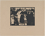 The World's Fair I: Looking at the Jewels, Félix Vallotton Swiss, Woodcut on tinted Japan paper