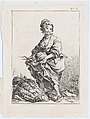Young Woman Carrying Vegetables, Philippe Jacques de Loutherbourg  French, Etching