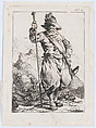 Standing Man Holding a Lance, Philippe Jacques de Loutherbourg  French, Etching