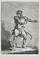 Savage Soldier Holding a Sword, Matthias Pfenninger  Swiss, Etching