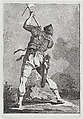 Soldier Wielding a Weapon, Seen from Behind, Matthias Pfenninger  Swiss, Etching