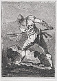 Lunging Soldier Seen from Behind, Matthias Pfenninger  Swiss, Etching