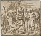 The Annointing of Christ's Body, Adam von Bartsch Austrian, Etching and aquatint in brown ink