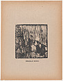 Figures praying by a cemetary or roadside shrine, from the portfolio 'Los pequeños grabadores en madera, alumnos de la Escuela Preparatoria de Jalisco' (Guadalajara, Mexico 1925)., Juan Manuel García (Mexican, active 1920s), Woodcut