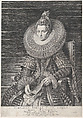 Portrait of the Infanta Isabella Clara Eugenia, Sovereign of the Southern Netherlands, Jan Muller (Netherlandish, Amsterdam 1571–1628 Amsterdam), Engraving; New Holl.'s fourth state of four