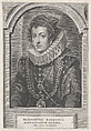 Portrait of Elisabeth of Bourbon, Queen of Spain, Pieter de Jode II Flemish, Engraving