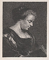 Portrait of Isabella Brant, Rubens' first wife, Andreas Ludwig Bissel  German, Etching