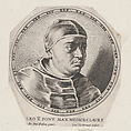 Portrait of Pope Leo X, Lucas Vorsterman I Flemish, Engraving; only state