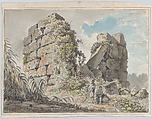 Ruins on the Right of the Via Appia, Carlo Labruzzi Italian, Watercolor over graphite
