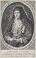 Portrait of Archduchess Isabella Clara Eugenia, Spanish Regent of the Low Countries, as a Nun, Anonymous, Engraving
