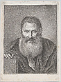 Portrait of a bearded man holding a book, Bartholomaeus Ignaz Weiss  German, Etching