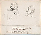 Two Studies of Heads, Anthony van Dyck  Flemish, Etching