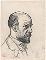 Portrait of Odilon Redon, Emile Schuffenecker  French, Fabricated black chalk