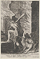 Hercules and Cerberus, Aegidius Sadeler II  Netherlandish, Engraving