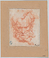 Study of Bearded Man, Camillo Procaccini Italian, Red chalk