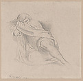 Sleeping man, Theodor Richard Edward von Holst  British, Graphite