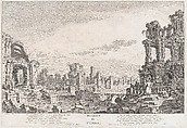 Ruines de Cumes, Quentin Pierre Chedel (French, Châlons-en-Champagne 1705–1763 Châlons-en-Champagne), Etching