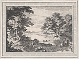 Landscape, from a series of six landscapes dedicated to Madame La Marquise de Pompadour, Quentin Pierre Chedel French, Etching