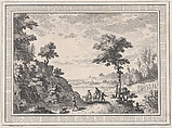 Landscape, from a series of six landscapes dedicated to Madame La Marquise de Pompadour, Quentin Pierre Chedel French, Etching