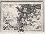 Landscape, from a series of six landscapes dedicated to Madame La Marquise de Pompadour, Quentin Pierre Chedel French, Etching