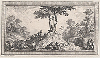 Landscape, from a series of six landscapes titled "Observationib.Astronom.Regiae.Paris.Scient. Acad...1736", Quentin Pierre Chedel French, Etching