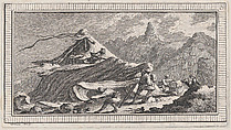 Landscape, from a series of six landscapes titled "Observationib.Astronom.Regiae.Paris.Scient. Acad...1736", Quentin Pierre Chedel French, Etching