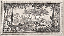 Landscape, from a series of six landscapes titled "Observationib.Astronom.Regiae.Paris.Scient. Acad...1736", Quentin Pierre Chedel French, Etching