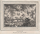 Incendie, Quentin Pierre Chedel French, Etching
