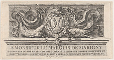 Coat of Arms of the Marquis de Marigny, Pierre Philippe Choffard French, Engraving; third state