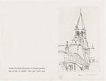 St Germain-des-Prés (New Year's Card for Fernand De Nobèle), Henri Georges Cheval French, Etching
