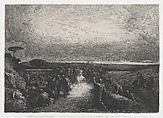 Campagne de Rome, François-Nicolas Chifflart  French, Etching