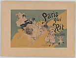 Advertisement for "Paris Qui Rit", by Georges Duval, Jules Chéret French, Color lithograph