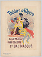 Théâtre de l'Opera, Samedi 22 Janvier Grande Fête à l'Opéra, 1.er Bal Masqué, Jules Chéret  French, Lithograph
