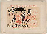 La Gomme Par Félicien Champsaur, Jules Chéret  French, Lithograph