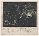 Jupiter and Mercury in the House of Philemon and Baucis, Hendrick Goudt  Dutch, Etching; second state of two
