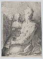 St. Cecilia, Playing the Organ, Gerrit Pietersz. Sweelink Netherlandish, Etching; second state of two