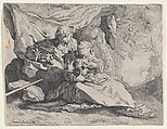 The Rest on the Flight into Egypt, Gerrit Pietersz. Sweelink  Netherlandish, Etching; second state of two