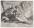 The Rest on the Flight into Egypt, Gerrit Pietersz. Sweelink  Netherlandish, Etching; second state of two