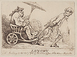Luxury, Thomas Rowlandson British, Etching, printed in brown ink
