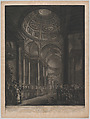 A View of the Inside of St. Stephens Walbrook, Done from the Drawing in his Majesty's Collection, Georges François Blondel  French, Mezzotint; proof before letters