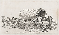 Millers Waggon, from The Rhedarium, or, A New Book of Horses and Carriages, Thomas Rowlandson  British, Etching and stipple