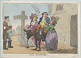 The Departure, Thomas Rowlandson  British, Hand-colored etching