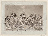 A Rotation Office, Thomas Rowlandson  British, Etching and aquatint; printed in brown ink