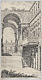 Architectural View with an Arch, François Vivares French, Etching