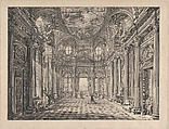 Interior of the Palazzo Spinola, Genoa, Louis Jean Desprez  French, Etching