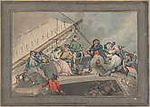 The Margate Hoy, Charles Catton, Jr. (British, London 1756–1819 New Paltz, New York), Hand-colored etching; second issue