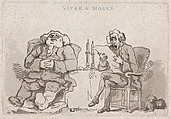 Vicar & Moses, Thomas Rowlandson  British, Etching and aquatint; before publication line