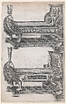 Designs for Two Beds, Jacques Androuet Du Cerceau French, Etching