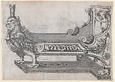 Design for a Bed, Jacques Androuet Du Cerceau French, Etching