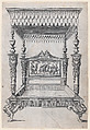 Design for a Four Poster Bed, Jacques Androuet Du Cerceau French, Etching